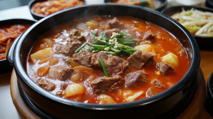 Korean food, beef, beef, sundae soup, seolleongtang, Naju, gomtang, beef, sundaeguk, pork, side dishes, kimchi