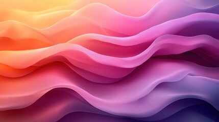 Obraz premium Colorful abstract waves creating a serene atmosphere at sunset with soft gradients in pink and purple tones