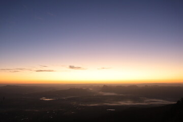 sunrise over the mountains