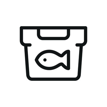 recommend clip art: Fish crate isolated icon, plastic fish crates vector icon with editable stroke