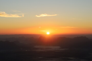 sunrise over the mountains