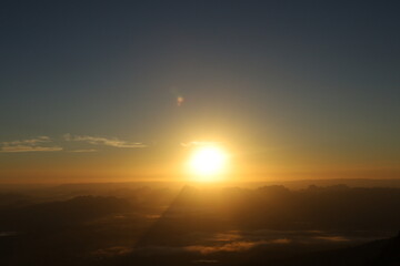 sunrise over the mountains