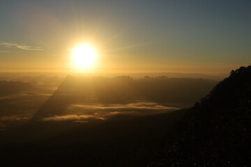 sunrise over the mountains