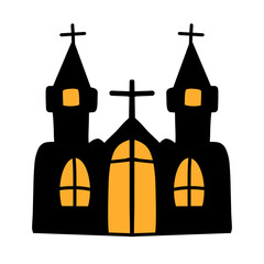 halloween banner of a haunted house