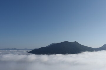mountain landscape with clouds
