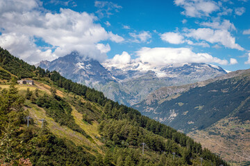 Fototapeta premium Val-Cenis, Auvergne-Rhône-Alpes, France: Alpine landscape in the Vanoise National Park