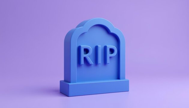  Elegant blue RIP memorial plaque