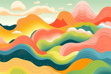 Obraz premium Scenery outdoors painting graphics.