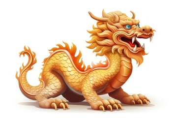 Dragon white background representation creativity.