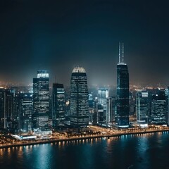 Fototapeta premium country skyline at night