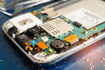 Repairing and upgrade circuit mainboard of notebook, electronic, computer hardware and technology.