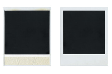 Natural snapshot film photo border frame front and back.