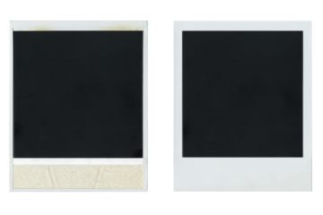 Natural snapshot film photo border frame front and back.