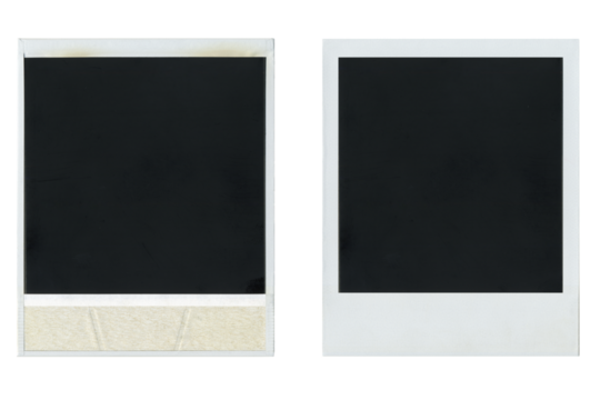 Natural snapshot film photo border frame front and back.