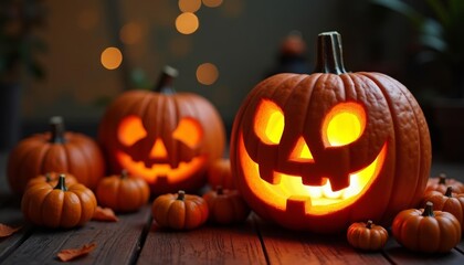Fototapeta premium Spooky Halloween Pumpkins