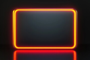 Fototapeta premium Template for product development showcasing a charcoal screen surrounded by a neon outline