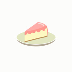 strawberry jam soft cake slice food bakery free vector