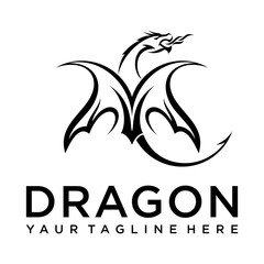 Dragon M Letter Logo Vector Icon Embodies Legendary Power and Mystical Majesty