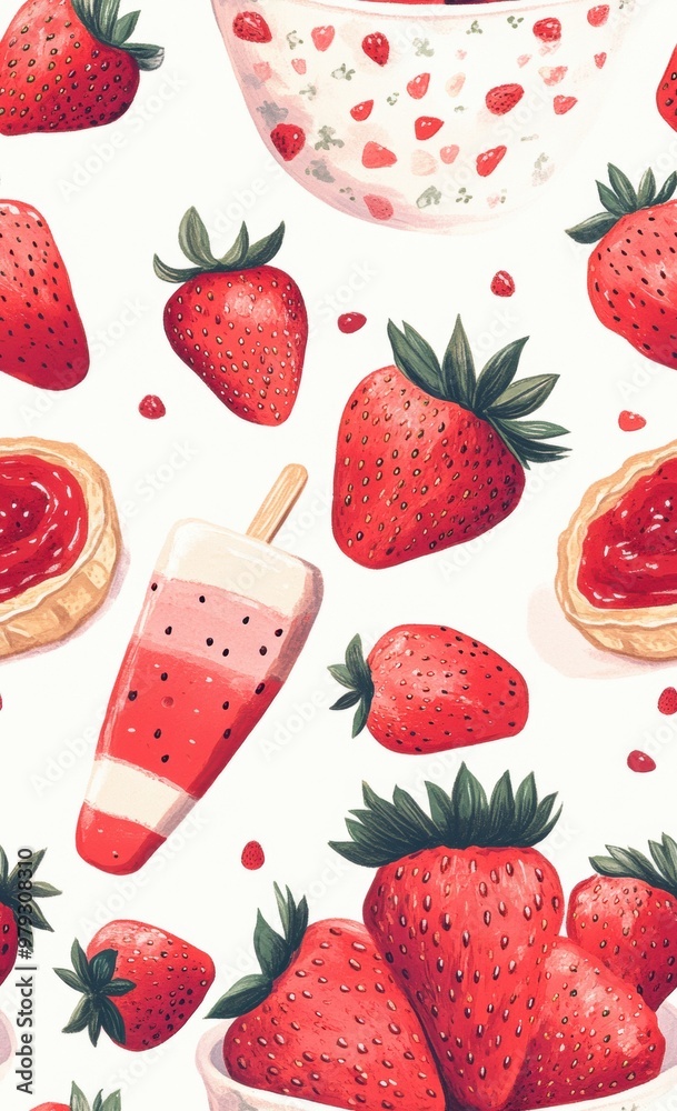 Sticker Strawberry Summer.