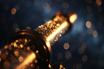 Closeup of a planetarium projector.