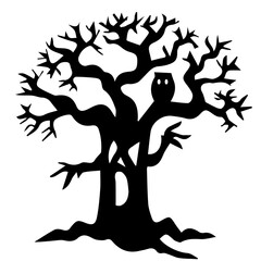 Set of tree silhouette for halloween a collection image