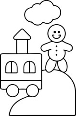 Gingerbread coloring page