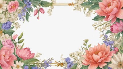 Obraz premium frame of flowers