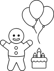 Gingerbread coloring page