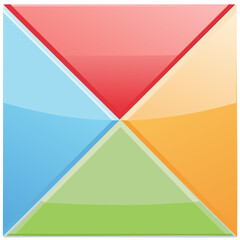 Obraz premium ceramic floor tiles made of triangles