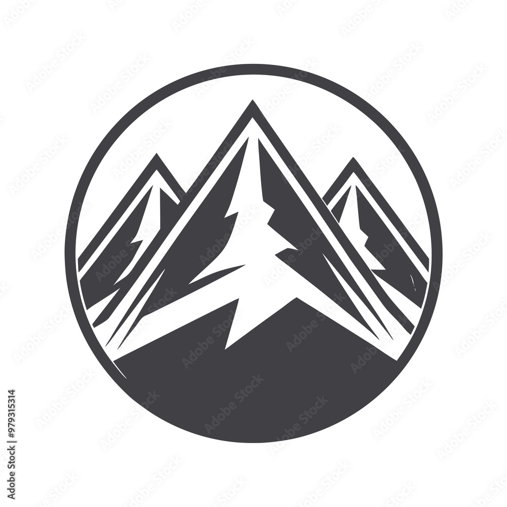 Wall mural mountain vector icon illustration