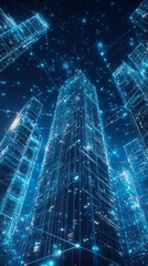 Obraz premium Evolving Digital Networks, Digital Transformation