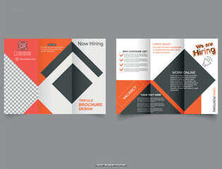 We are hiring job vacancy , trifold brochure design template. Business concept.

