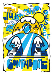 JOY POSTER TEMPLATE VECTOR