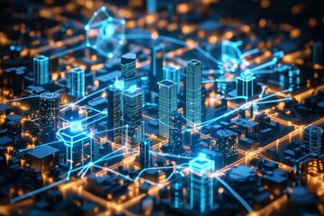 Fototapeta premium Evolving Digital Networks, Digital Transformation