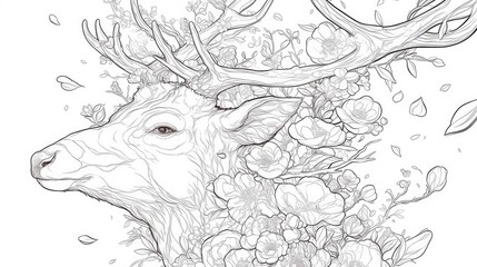 Obraz premium Creative coloring pages designed for imaginative expression in both children and adults