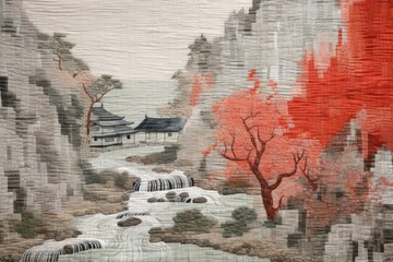 Japan painting tapestry art.