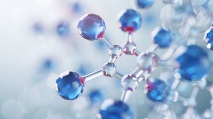 Closeup of a chemical compound model.