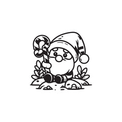 Funny Snowman with Snowball in Hand - Isolated Vector Design.