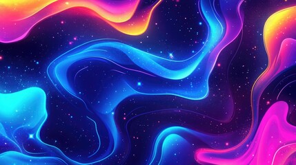 Fluid Patterns In Abstract Neon Glow Wallpapers With Colorful Energetic Dance Music Theme Backgrounds