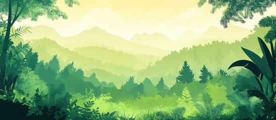 Fototapeta premium Scenic natural backdrop featuring lush greenery and serene landscapes perfect for creative projects or visual storytelling