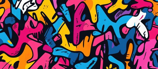 Seamless Abstract Street Art Graffiti Texture Background