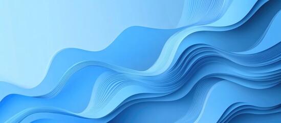 Fototapeta premium Abstract Blue Wavy Background With Wallpaper Design For Wide Banner