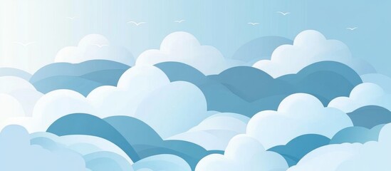 Beautiful Mood Wallpaper In Azure Light Blue And White Clouds