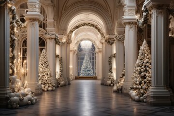 Christmas decoration hall christmas decorations architecture.