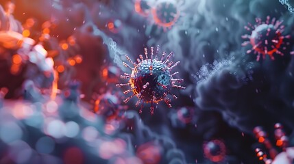 Fototapeta premium Genetic Mutations in Diseased Cells - 3D Medical Illustration