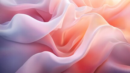 Obraz premium Abstract organic forms blending into one another, flowing and curving, with soft pastel colors creating a calming effect