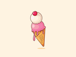 Ice Cream Cone Illustration