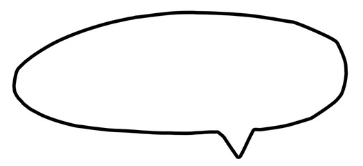 Blank cut out communication message speech bubble with rough edges border and copy space for text, vector design element
