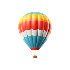 Naklejka premium The hot air balloon with a basket is ideal for travel, adventure, and vacation. Generative AI