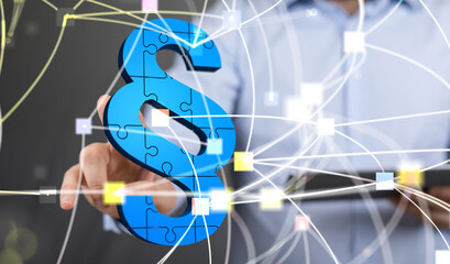 paragraph law sign digital in hand